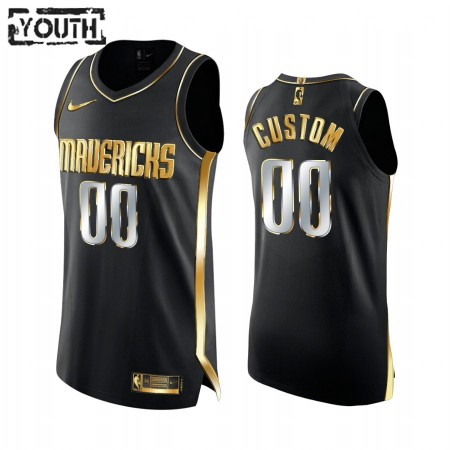 Dres Dallas Mavericks Prilagođeni 2020-21 Crna Golden Edition Swingman - Dječji